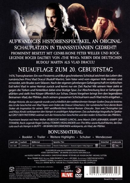 Fürst der Finsternis - Die wahre Geschichte von Dracula (Filmjuwelen / Neuauflage)