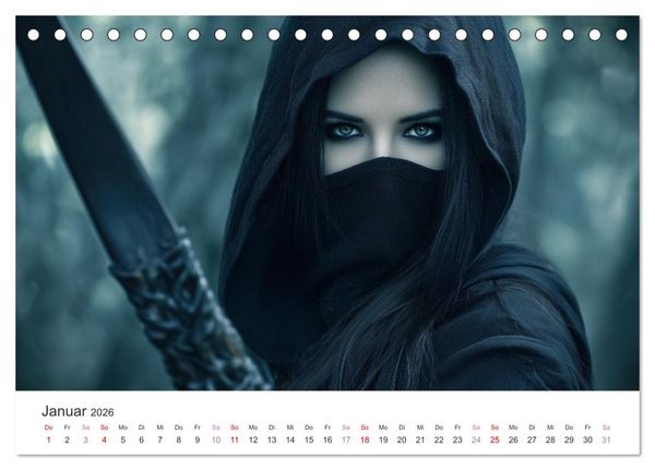 Produktbild: Von Elfen, Drachen und Zauberern - Ein Blick in fantastische Welten (Tischkalender 2026 DIN A5 quer), CALVENDO Monatskalender