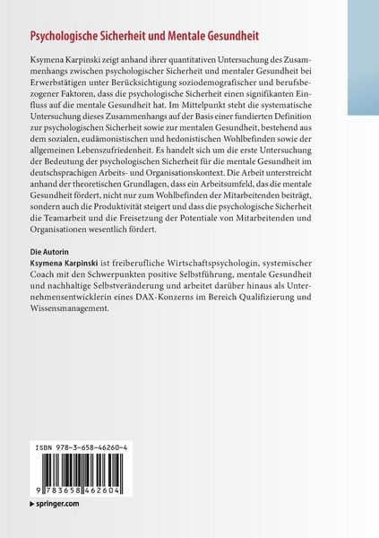 Produktbild: Psychologische Sicherheit und Mentale Gesundheit