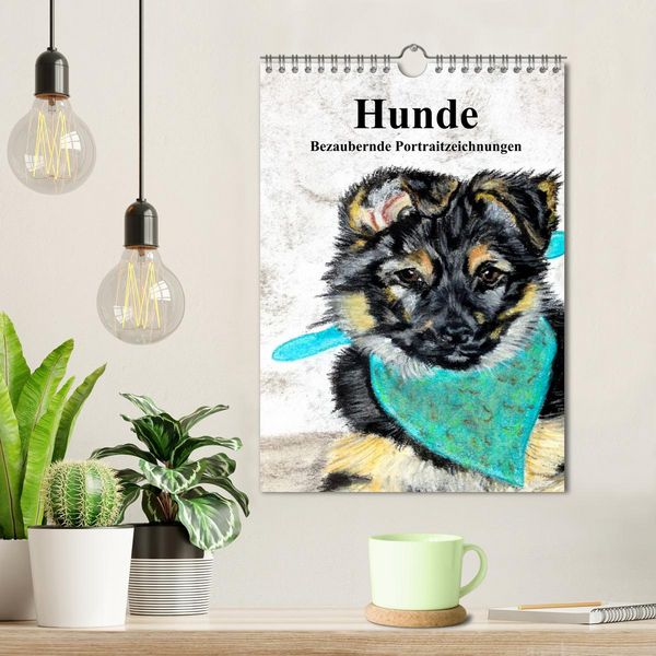 Produktbild: Hunde - Bezaubernde Portraitzeichnungen (Wandkalender 2026 DIN A4 hoch), CALVENDO Monatskalender