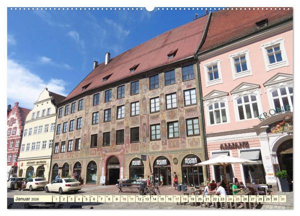 Produktbild: Unterwegs in Landshut (hochwertiger Premium Wandkalender 2026 DIN A2 quer), Kunstdruck in Hochglanz