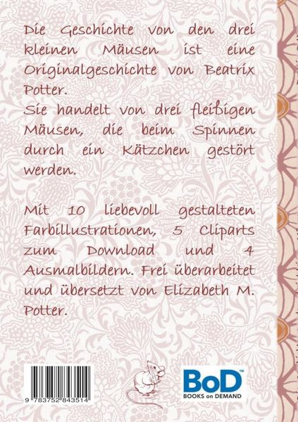 Produktbild: Die Geschichte von den drei kleinen M&auml;usen (inklusive Ausmalbilder und Cliparts zum Download)