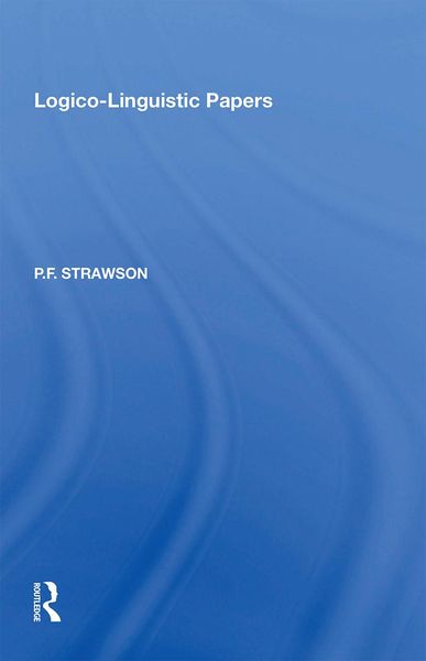 Produktbild: Strawson, P: Logico-Linguistic Papers