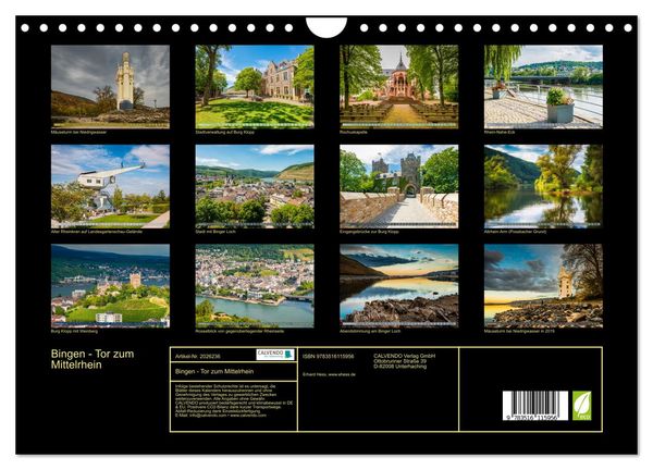 Produktbild: Bingen - Tor zum Mittelrhein (Wandkalender 2026 DIN A4 quer), CALVENDO Monatskalender