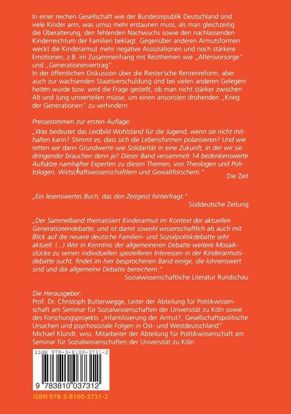 Produktbild: Kinderarmut und Generationengerechtigkeit