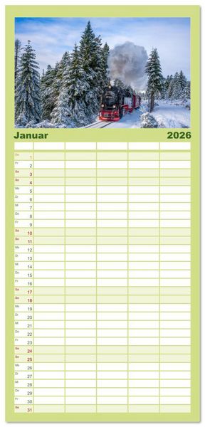 Produktbild: Familienplaner 2026 - Sachsen-Anhalt - Eine Sch&ouml;nheit in der Mitte Deutschlands mit 5 Spalten (Wandkalender, 21 x 45 cm) CALVENDO