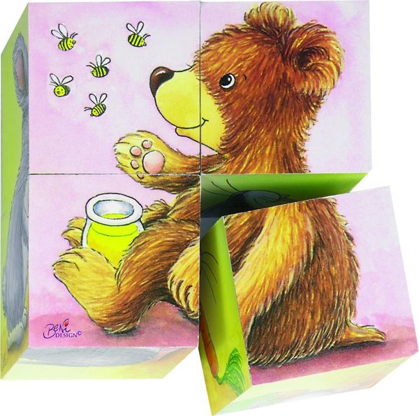 Produktbild: W&uuml;rfelpuzzle Tierkinder