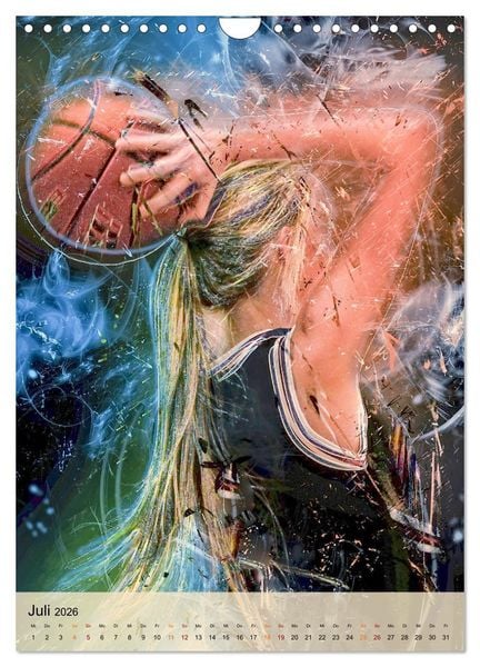 Produktbild: Basketball spektakul&auml;r (Wandkalender 2026 DIN A4 hoch), CALVENDO Monatskalender