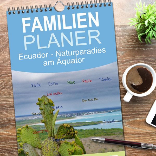 Produktbild: Familienplaner 2026 - Ecuador - Naturparadies am &Auml;quator mit 5 Spalten (Wandkalender, 21 x 45 cm) CALVENDO