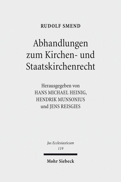 Produktbild: Abhandlungen zum Kirchen- und Staatskirchenrecht
