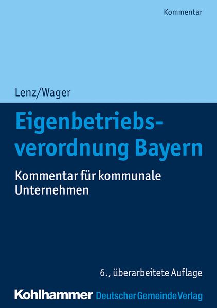 Produktbild: Eigenbetriebsverordnung Bayern