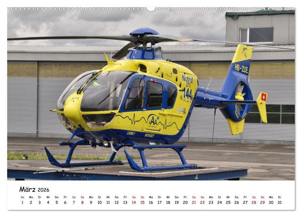 Produktbild: Die beeindruckende Welt der Hubschrauber (hochwertiger Premium Wandkalender 2026 DIN A2 quer), Kunstdruck in Hochglanz
