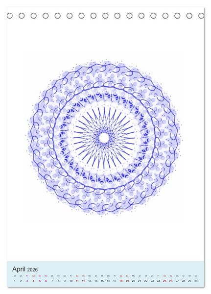 Produktbild: Transluzent-Mandalas (Tischkalender 2026 DIN A5 hoch), CALVENDO Monatskalender
