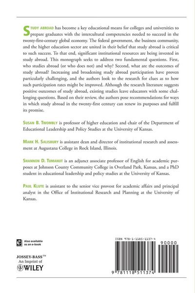 Produktbild: Twombly, S: Study Abroad in a New Global Century