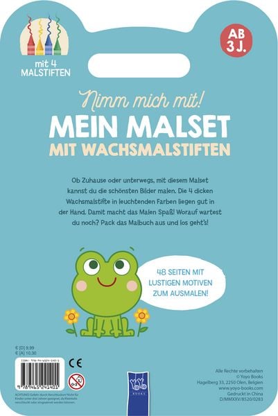 Produktbild: Nimm mich mit: Mein Malset mit Wachsmalstiften 3+ (Cover Katze)