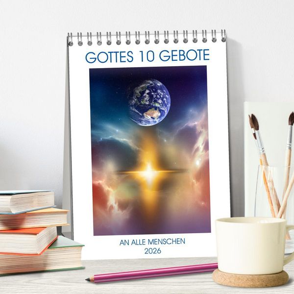 Produktbild: GOTTES 10 GEBOTE (Tischkalender 2026 DIN A5 hoch), CALVENDO Monatskalender