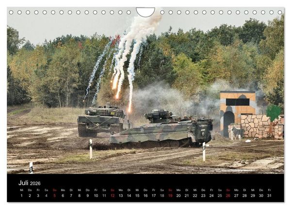 Produktbild: Panzerstahl auf der Heide &ndash; Das Heer legt wieder los (Wandkalender 2026 DIN A4 quer), CALVENDO Monatskalender