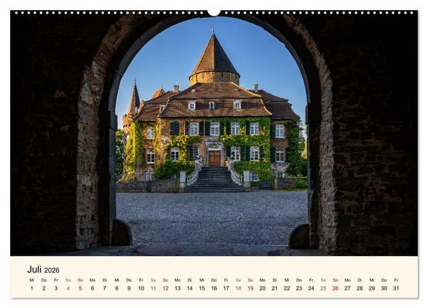 Produktbild: Schl&ouml;sser und Burgen in NRW (hochwertiger Premium Wandkalender 2026 DIN A2 quer), Kunstdruck in Hochglanz