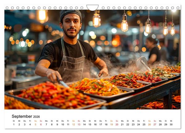 Produktbild: Street Food f&uuml;r Gourmets (Wandkalender 2026 DIN A4 quer), CALVENDO Monatskalender