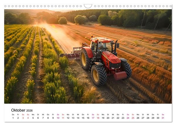 Produktbild: Traktoren Power (Wandkalender 2026 DIN A3 quer), CALVENDO Monatskalender