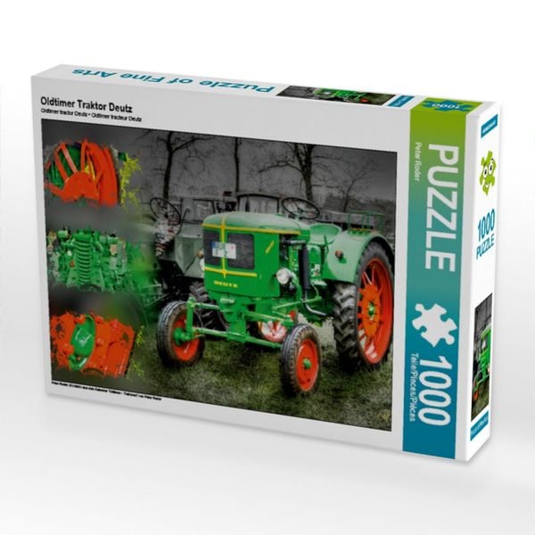 CALVENDO Puzzle Oldtimer Traktor Deutz | 1000 Teile Lege-Größe 64x48cm Foto-Puzzle für glückliche Stunden