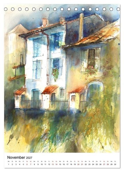 Produktbild: Aquarelle in Hochform (Tischkalender 2027 DIN A5 hoch), CALVENDO Monatskalender