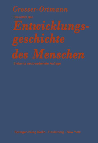 Produktbild: Grundri&szlig; der Entwicklungsgeschichte des Menschen