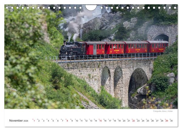 Produktbild: Dampfbahn Furka 2026 (Wandkalender 2026 DIN A4 quer), CALVENDO Monatskalender