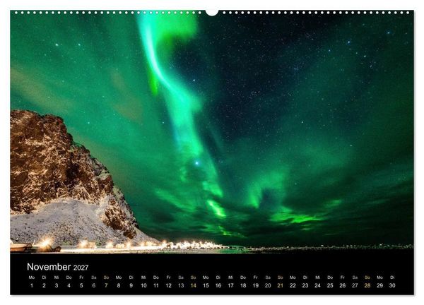 Produktbild: Magische N&auml;chte - POLARLICHT (Wandkalender 2027 DIN A2 quer), CALVENDO Monatskalender