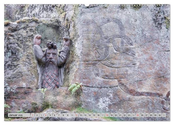 Produktbild: Die Trolle von Gamleby - Schweden - Skulpturen von Jan Pol (hochwertiger Premium Wandkalender 2026 DIN A2 quer), Kunstdruck in Hochglanz