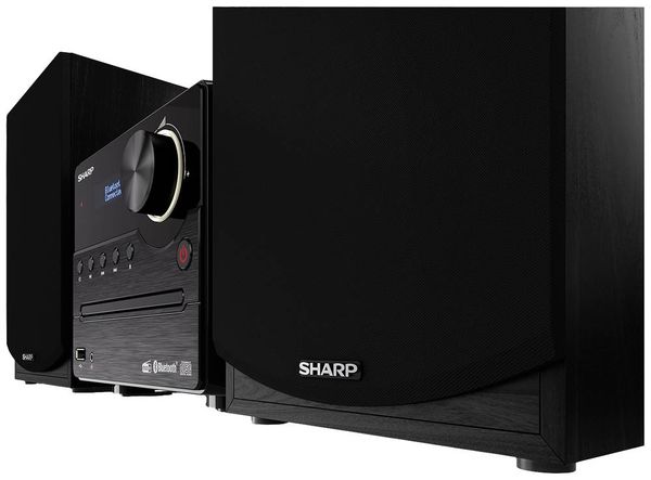 Produktbild: Sharp XL-B517D Stereoanlage Bluetooth&reg;, AUX, DAB+, USB, UKW, Inkl. Fernbedienung 45 W Schwarz, Holz