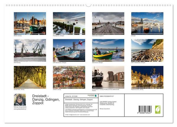 Produktbild: Dreistadt - Danzig, Gdingen, Zoppot (hochwertiger Premium Wandkalender 2027 DIN A2 quer), Kunstdruck in Hochglanz