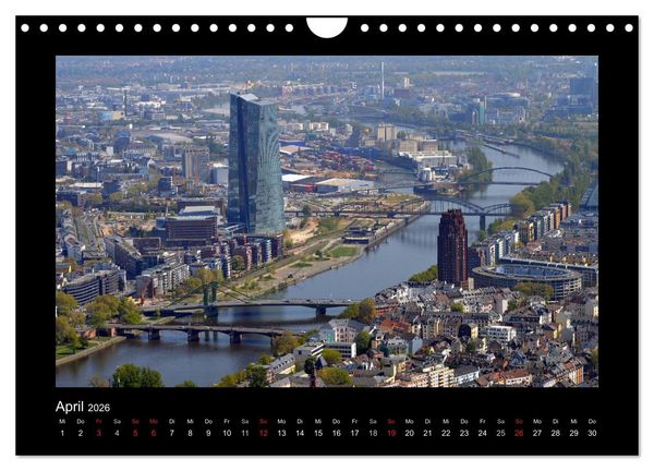 Produktbild: &uuml;ber den D&auml;chern von FRANKFURT (Wandkalender 2026 DIN A4 quer), CALVENDO Monatskalender