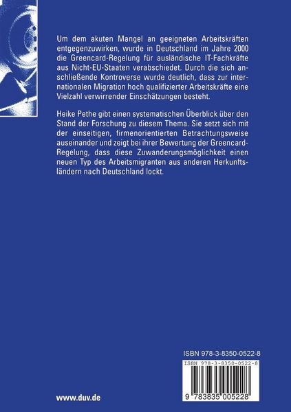Produktbild: Internationale Migration hoch qualifizierter Arbeitskr&auml;fte