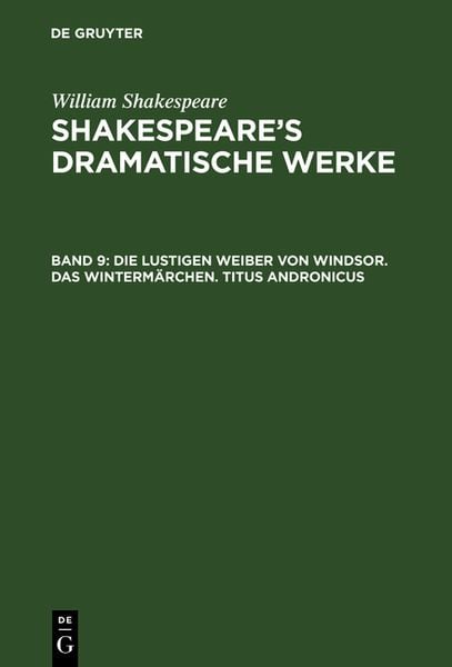 Produktbild: Die lustigen Weiber von Windsor. Das Winterm&auml;rchen. Titus Andronicus