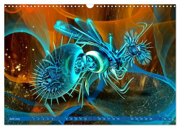 Produktbild: Fraktale Fantasiewelten (Wandkalender 2026 DIN A3 quer), CALVENDO Monatskalender