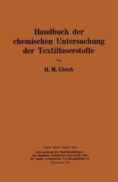 Produktbild: Handbuch der chemischen Untersuchung der Textilfaserstoffe