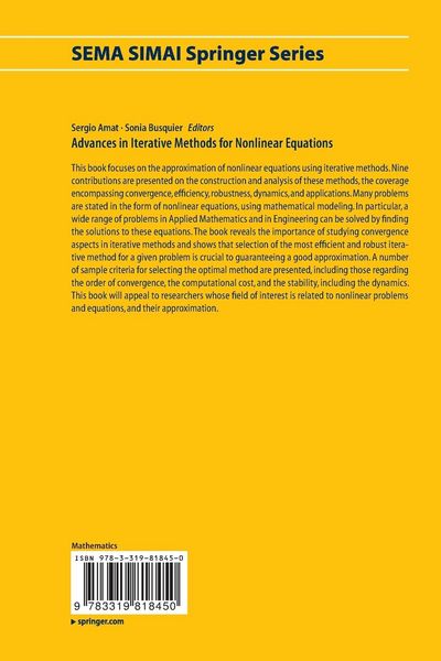 Produktbild: Advances in Iterative Methods for Nonlinear Equations