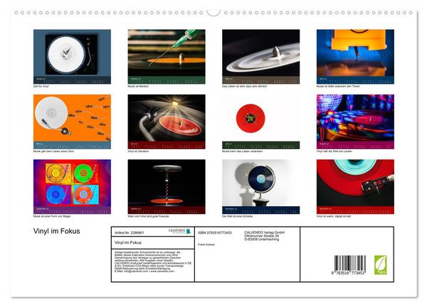 Produktbild: Vinyl im Fokus (hochwertiger Premium Wandkalender 2027 DIN A2 quer), Kunstdruck in Hochglanz