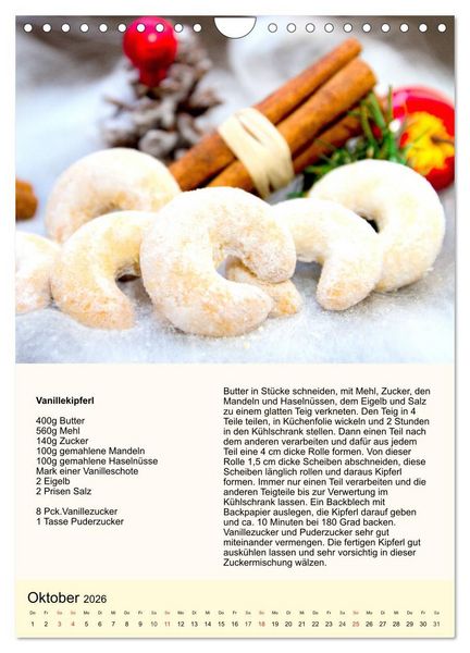 Produktbild: Pl&auml;tzchen. Kekse f&uuml;r das ganze Jahr! (Wandkalender 2026 DIN A4 hoch), CALVENDO Monatskalender