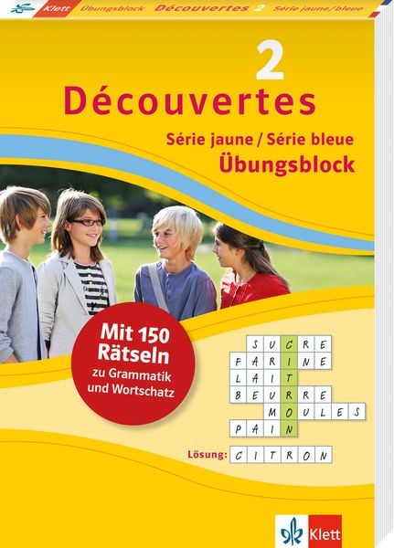 Produktbild: D&eacute;couvertes 2 jaune/bleue - &Uuml;bungsblock 2. Lernjahr