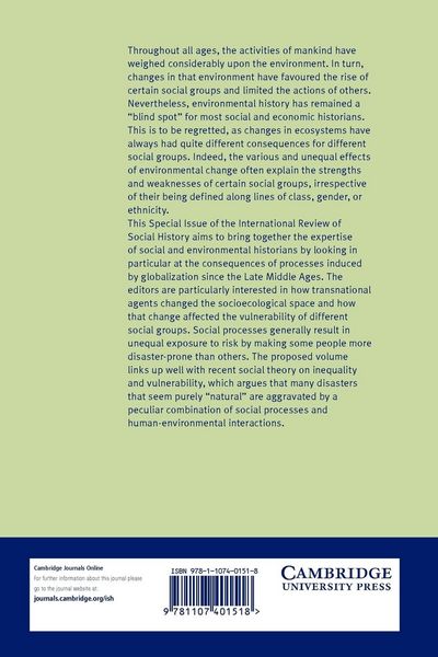 Produktbild: Globalization, Environmental Change, and Social History