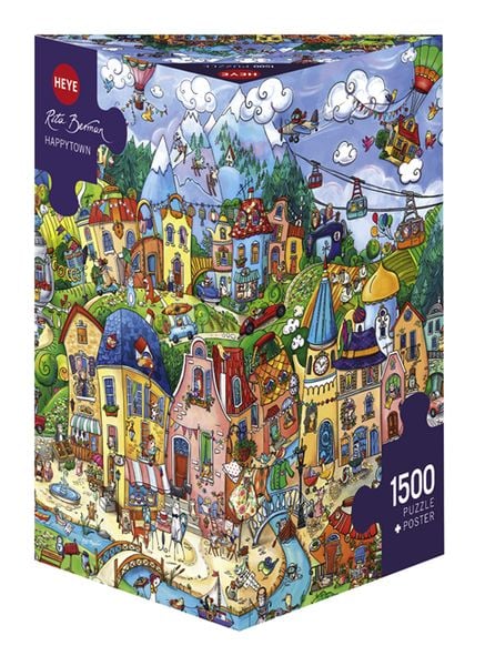 Heye - Triangularpuzzle - Happytown, 1500 Teile