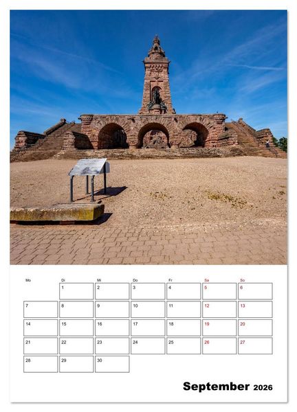 Produktbild: Kyffh&auml;user Denkmal - Terminplaner (hochwertiger Premium Wandkalender 2026 DIN A2 hoch), Kunstdruck in Hochglanz