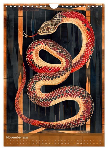 Produktbild: Totem-Tiere - Mythische Illustrationen von Krafttieren (Wandkalender 2026 DIN A4 hoch), CALVENDO Monatskalender