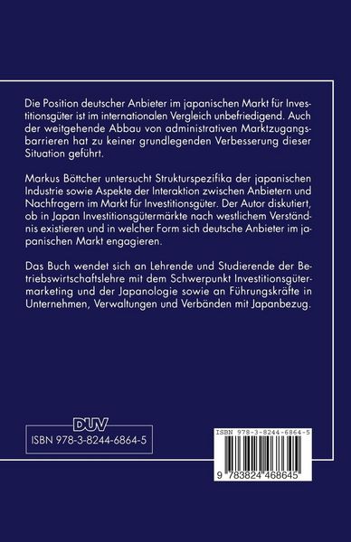 Produktbild: Marketing im japanischen Investitionsg&uuml;ter-Produktgesch&auml;ft