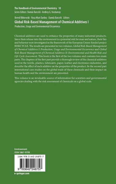 Produktbild: Global Risk-Based Management of Chemical Additives I