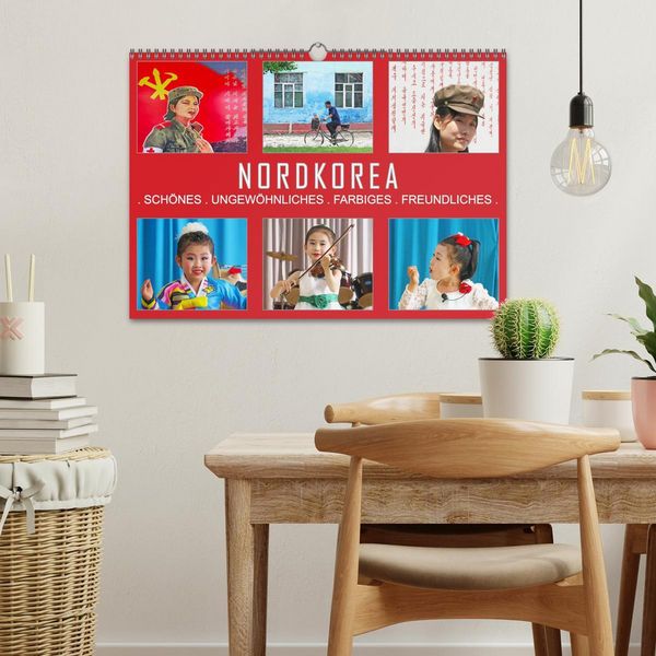 Produktbild: NORDKOREA - SCH&Ouml;NES UNGEW&Ouml;HNLICHES FARBIGES FREUNDLICHES (Wandkalender 2026 DIN A3 quer), CALVENDO Monatskalender