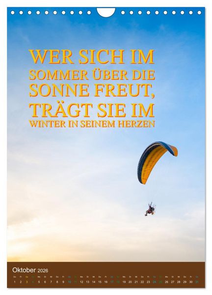 Produktbild: Verr&uuml;ckt nach SOMMER Urlaub- Auszeit - Spr&uuml;che (Wandkalender 2026 DIN A4 hoch), CALVENDO Monatskalender