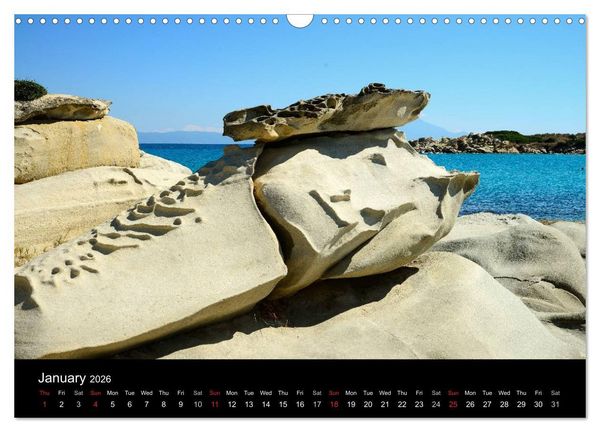 Produktbild: Chalkidiki: Kassandra, Sithonia, Athos (Wall Calendar 2026 DIN A3 landscape), CALVENDO 12 Month Wall Calendar